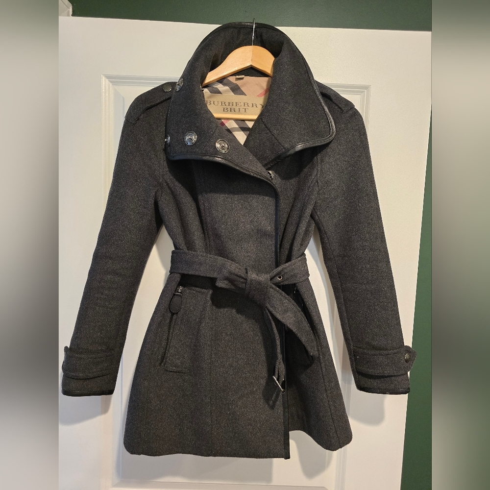 Burberry Brit Wool Jacket Gray, US size 4 (EU38)